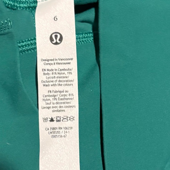 Lululemon Athletica Vibrant Green Mini Flare Yoga Leggings - Picture 7 of 9